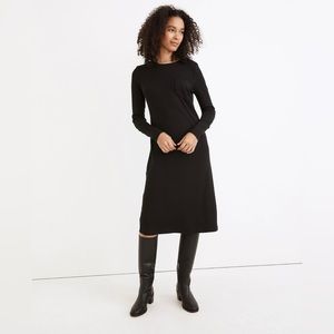 Madewell Long Sleeve Pocket Tee Dress New With Tags